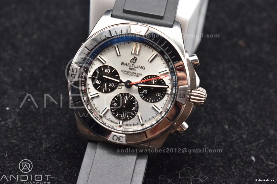 L-Silver BLS A 433 Navitimer 43mm Blk Best LE SS B01 Seasonal Version Chrono 1:1 0808